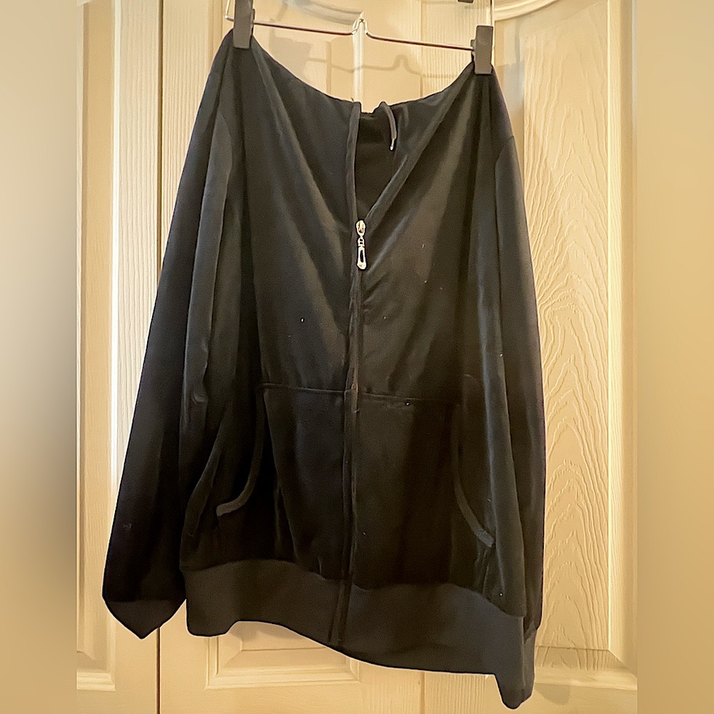 XL Black Velour Track Suit